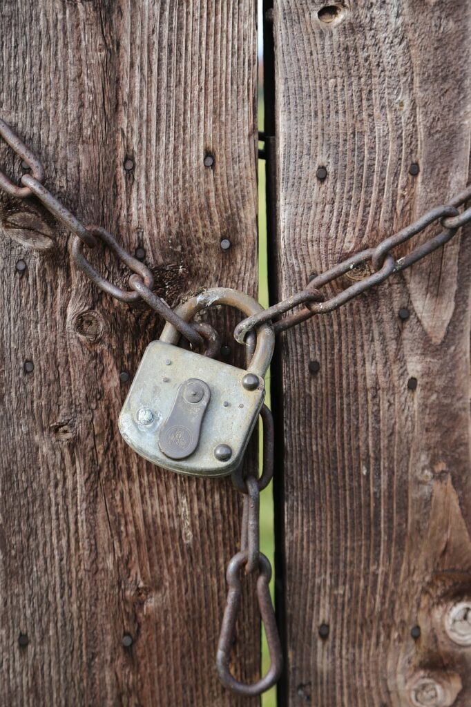 castle, wooden fence, wooden gate